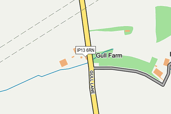 IP13 6RN map - OS OpenMap – Local (Ordnance Survey)