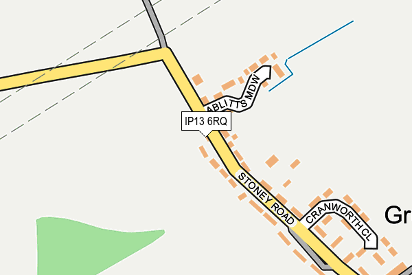 IP13 6RQ map - OS OpenMap – Local (Ordnance Survey)