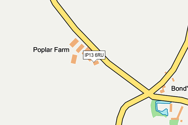 IP13 6RU map - OS OpenMap – Local (Ordnance Survey)