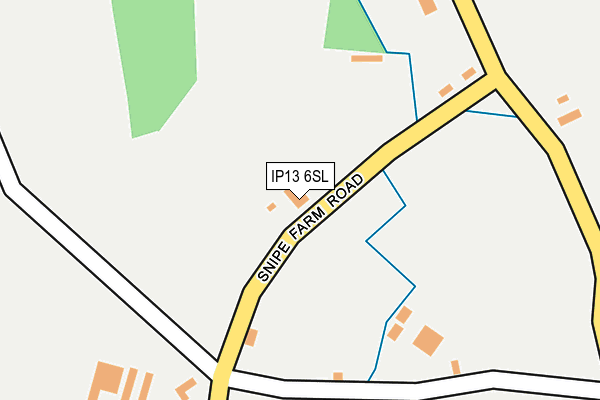 IP13 6SL map - OS OpenMap – Local (Ordnance Survey)