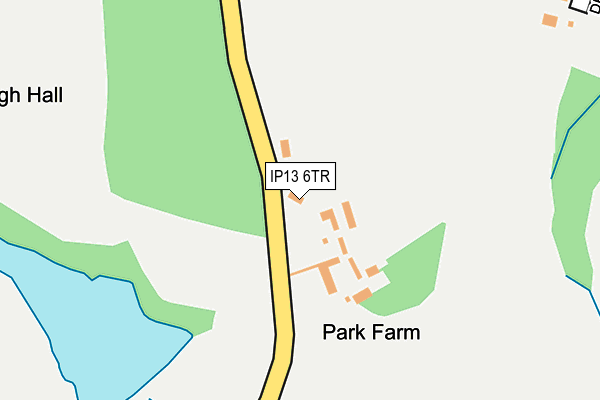 IP13 6TR map - OS OpenMap – Local (Ordnance Survey)