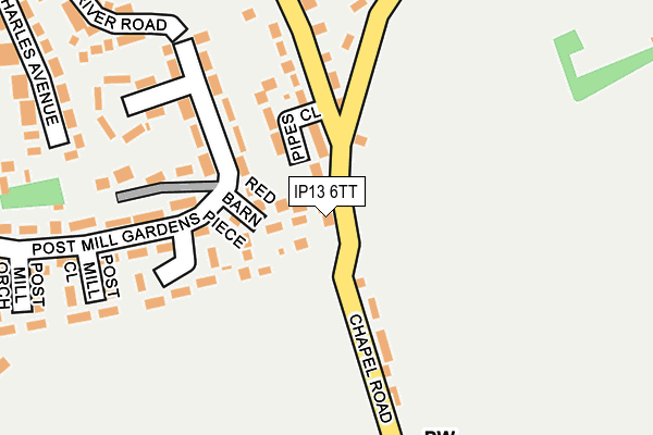 IP13 6TT map - OS OpenMap – Local (Ordnance Survey)