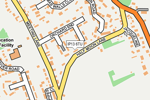 IP13 6TU map - OS OpenMap – Local (Ordnance Survey)