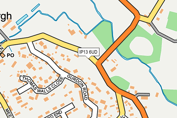 IP13 6UD map - OS OpenMap – Local (Ordnance Survey)