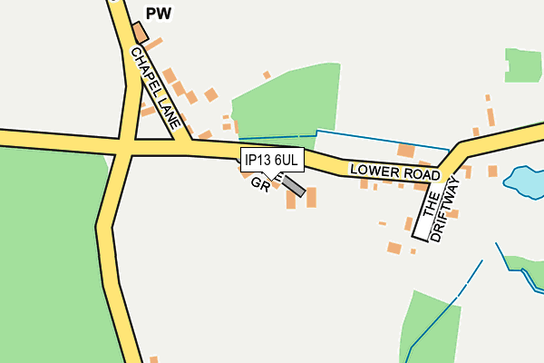 IP13 6UL map - OS OpenMap – Local (Ordnance Survey)