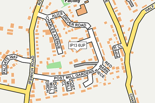 IP13 6UP map - OS OpenMap – Local (Ordnance Survey)