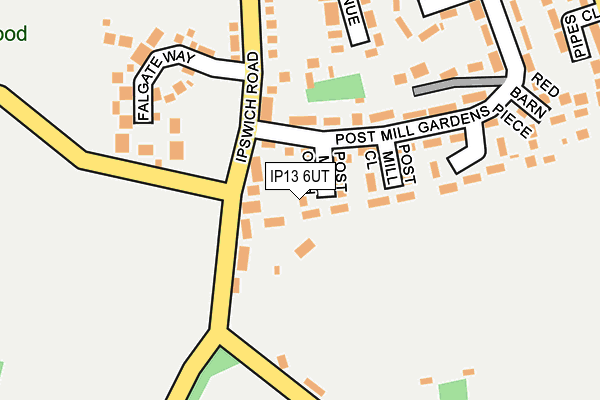 IP13 6UT map - OS OpenMap – Local (Ordnance Survey)