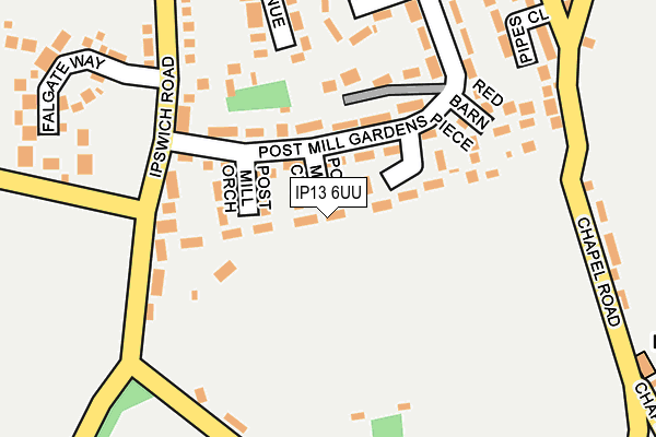 IP13 6UU map - OS OpenMap – Local (Ordnance Survey)