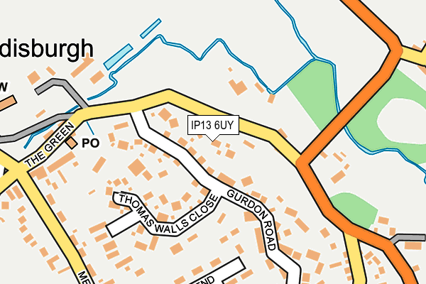 IP13 6UY map - OS OpenMap – Local (Ordnance Survey)