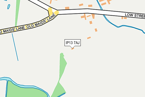 IP13 7AJ map - OS OpenMap – Local (Ordnance Survey)