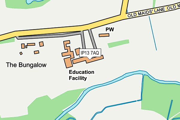 IP13 7AQ map - OS OpenMap – Local (Ordnance Survey)