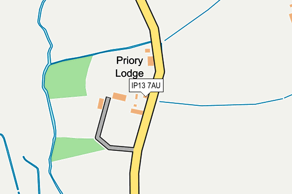 IP13 7AU map - OS OpenMap – Local (Ordnance Survey)