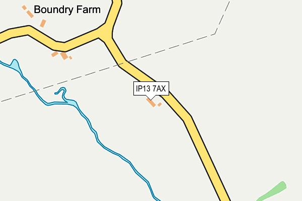 IP13 7AX map - OS OpenMap – Local (Ordnance Survey)