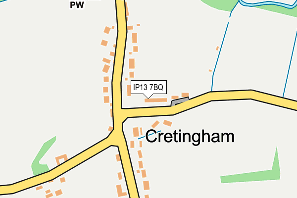 IP13 7BQ map - OS OpenMap – Local (Ordnance Survey)