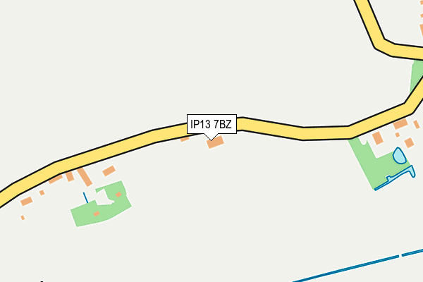 IP13 7BZ map - OS OpenMap – Local (Ordnance Survey)