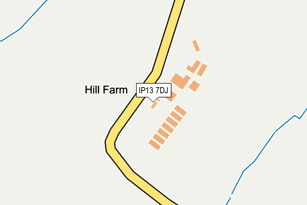 IP13 7DJ map - OS OpenMap – Local (Ordnance Survey)
