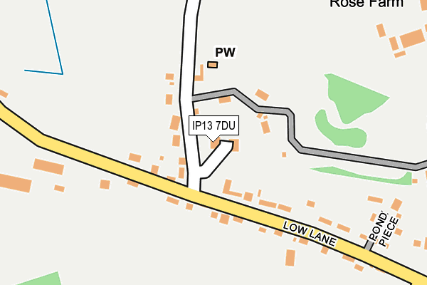 IP13 7DU map - OS OpenMap – Local (Ordnance Survey)