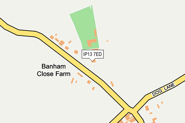 IP13 7ED map - OS OpenMap – Local (Ordnance Survey)