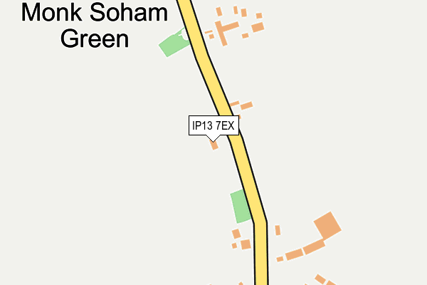 IP13 7EX map - OS OpenMap – Local (Ordnance Survey)