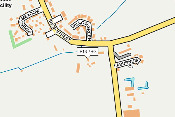 IP13 7HG map - OS OpenMap – Local (Ordnance Survey)