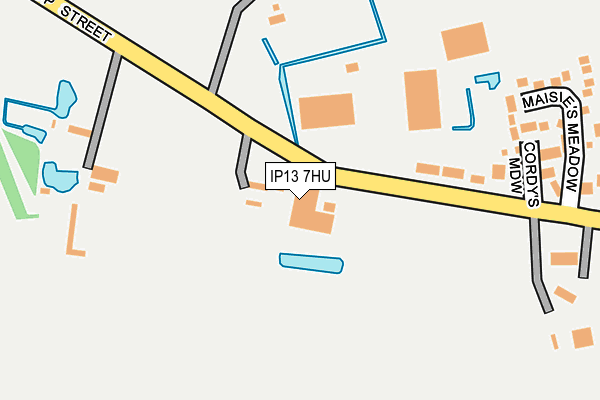 IP13 7HU map - OS OpenMap – Local (Ordnance Survey)