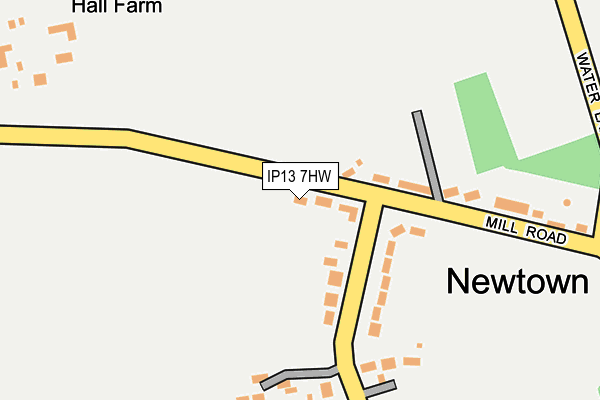 IP13 7HW map - OS OpenMap – Local (Ordnance Survey)