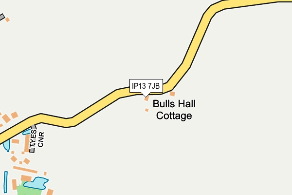 IP13 7JB map - OS OpenMap – Local (Ordnance Survey)