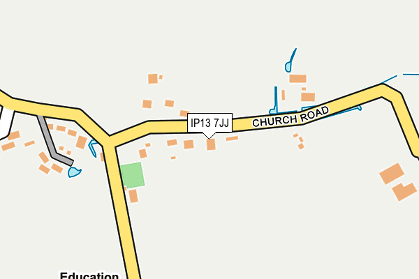 IP13 7JJ map - OS OpenMap – Local (Ordnance Survey)