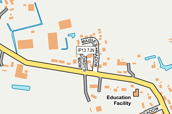 IP13 7JN map - OS OpenMap – Local (Ordnance Survey)