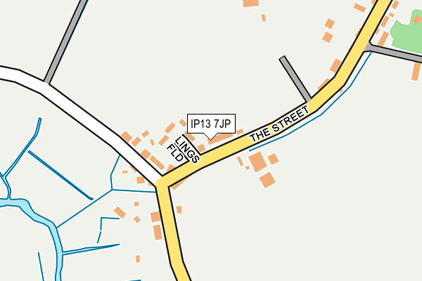 IP13 7JP map - OS OpenMap – Local (Ordnance Survey)