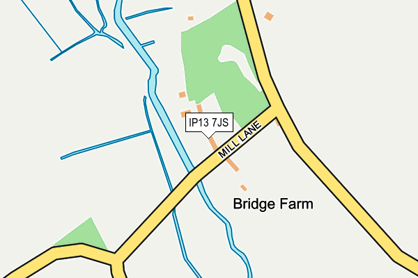 IP13 7JS map - OS OpenMap – Local (Ordnance Survey)