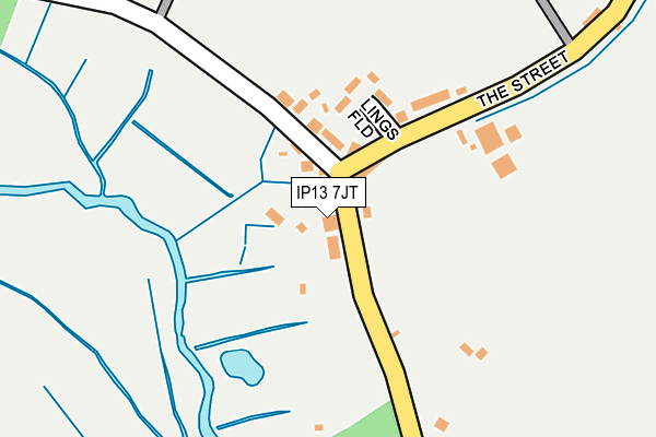 IP13 7JT map - OS OpenMap – Local (Ordnance Survey)
