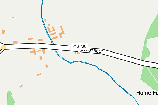 IP13 7JU map - OS OpenMap – Local (Ordnance Survey)