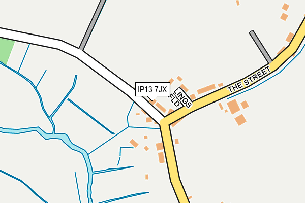 IP13 7JX map - OS OpenMap – Local (Ordnance Survey)