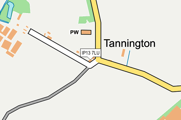 IP13 7LU map - OS OpenMap – Local (Ordnance Survey)