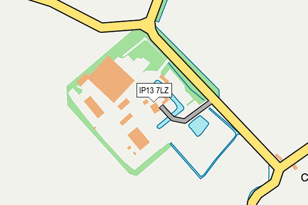 IP13 7LZ map - OS OpenMap – Local (Ordnance Survey)