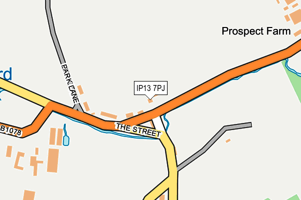 IP13 7PJ map - OS OpenMap – Local (Ordnance Survey)