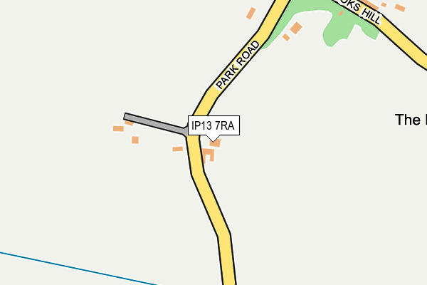 IP13 7RA map - OS OpenMap – Local (Ordnance Survey)