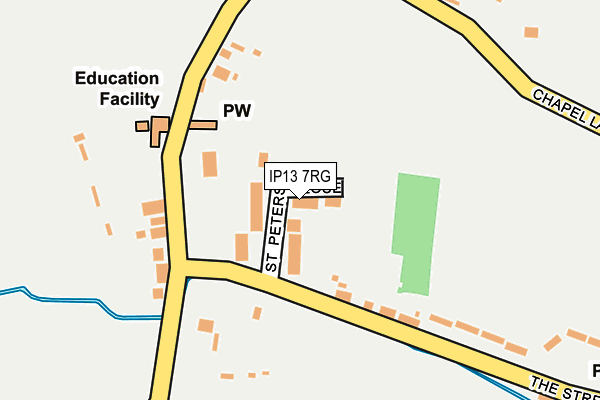 IP13 7RG map - OS OpenMap – Local (Ordnance Survey)