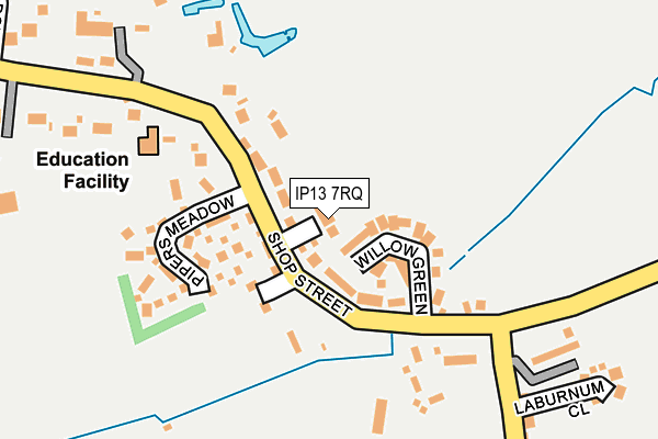 IP13 7RQ map - OS OpenMap – Local (Ordnance Survey)