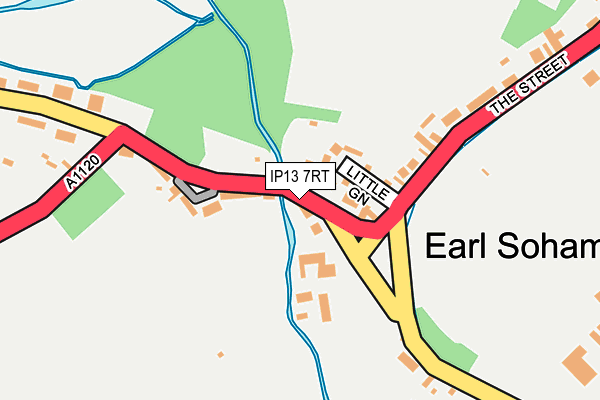 IP13 7RT map - OS OpenMap – Local (Ordnance Survey)