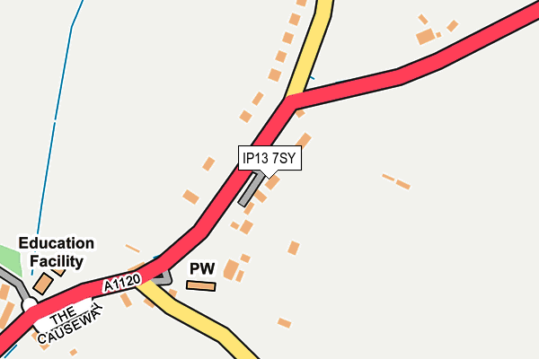 IP13 7SY map - OS OpenMap – Local (Ordnance Survey)