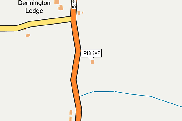 IP13 8AF map - OS OpenMap – Local (Ordnance Survey)