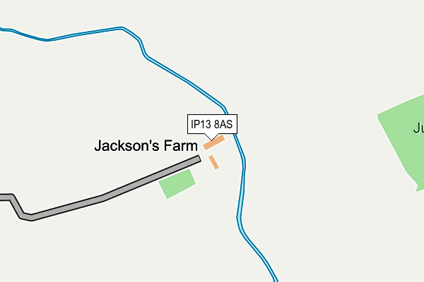 IP13 8AS map - OS OpenMap – Local (Ordnance Survey)