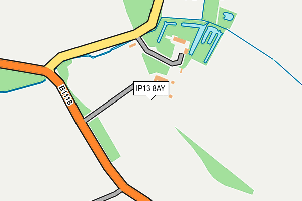 IP13 8AY map - OS OpenMap – Local (Ordnance Survey)
