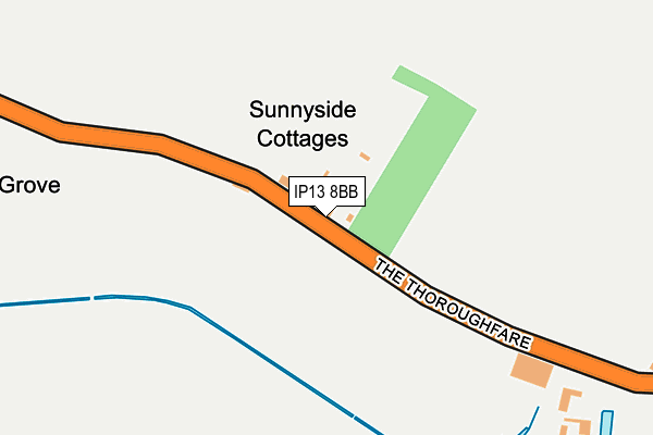 IP13 8BB map - OS OpenMap – Local (Ordnance Survey)