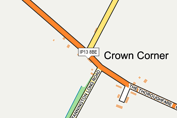 IP13 8BE map - OS OpenMap – Local (Ordnance Survey)