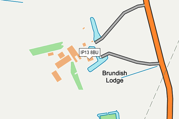 IP13 8BU map - OS OpenMap – Local (Ordnance Survey)