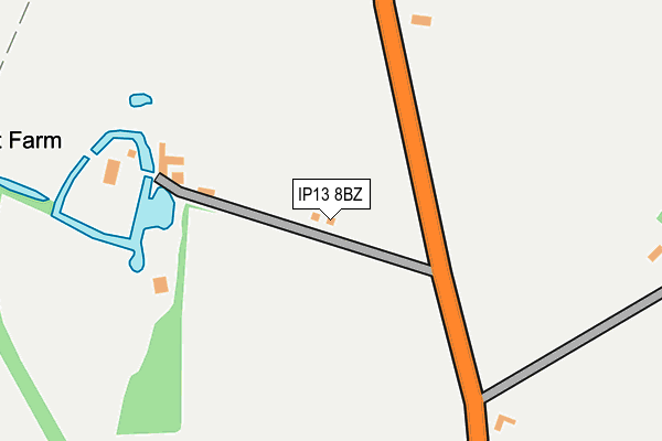 IP13 8BZ map - OS OpenMap – Local (Ordnance Survey)
