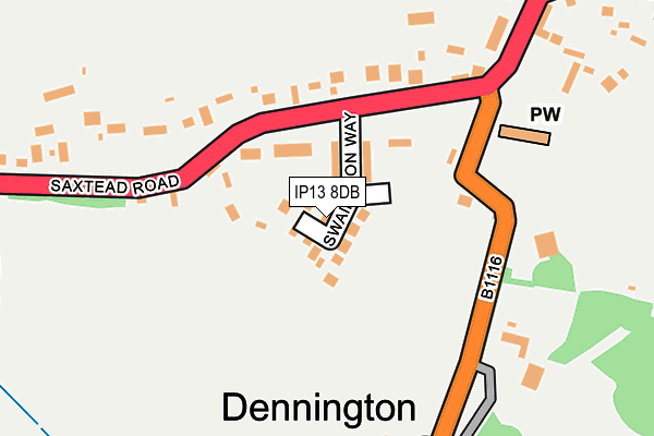 Map of SWAINSTON 1964 LIMITED at local scale